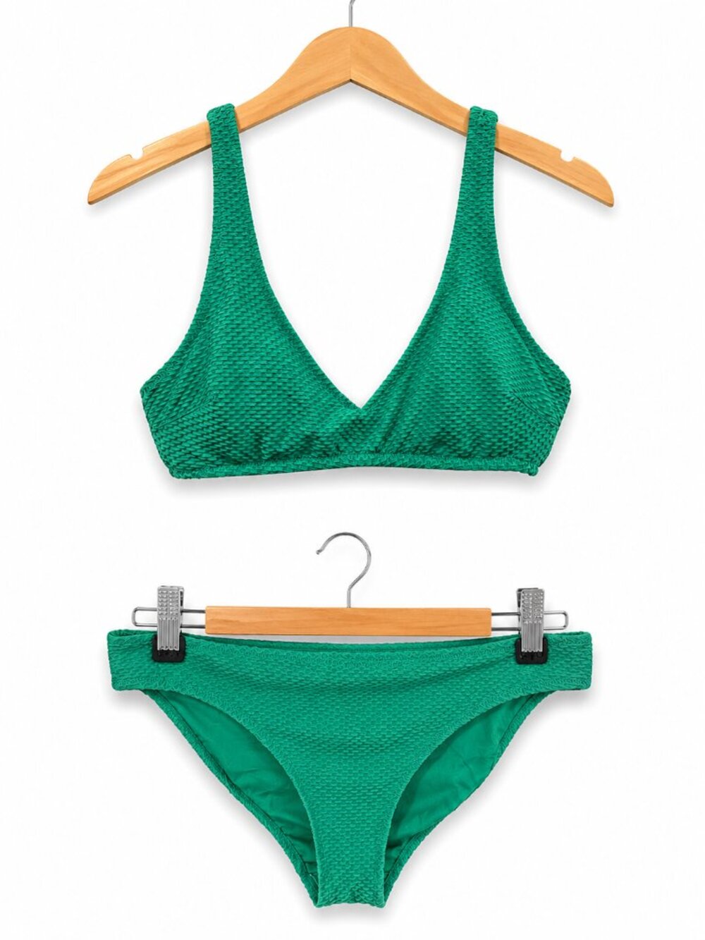 Aerie Green Textured Bikini Set